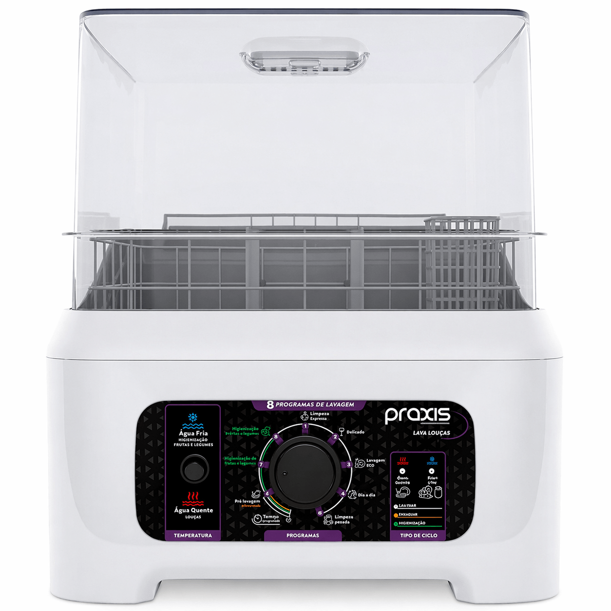 Lava Louças Praxis Portátil Automática - 3,5L / Branca - Imagem 1